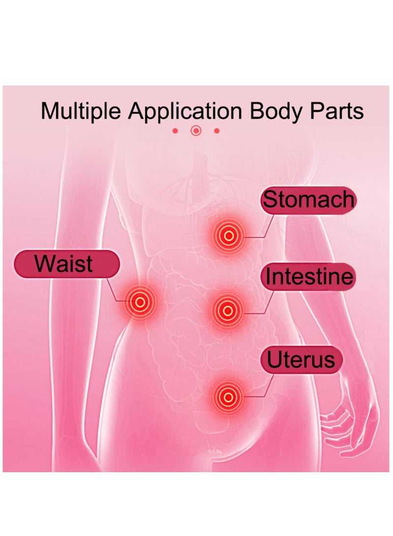 Arabest وسادة تدفئة لاسلكية محمولة، وسادة تدفئة للحيض، لفافة تدفئة سريعة، وسادة تدفئة لتخفيف آلام الظهر أو البطن للنساء والفتيات (وردي) - Image 4