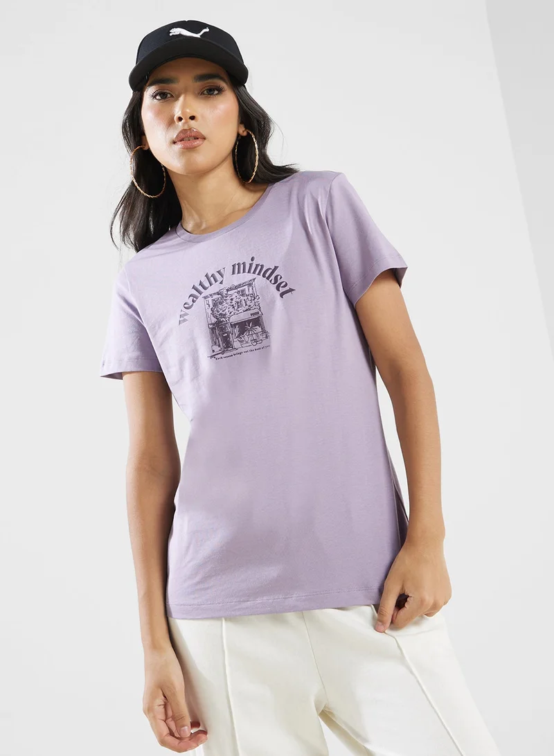 بوما تيشيرت عقلية الثراء برسومات