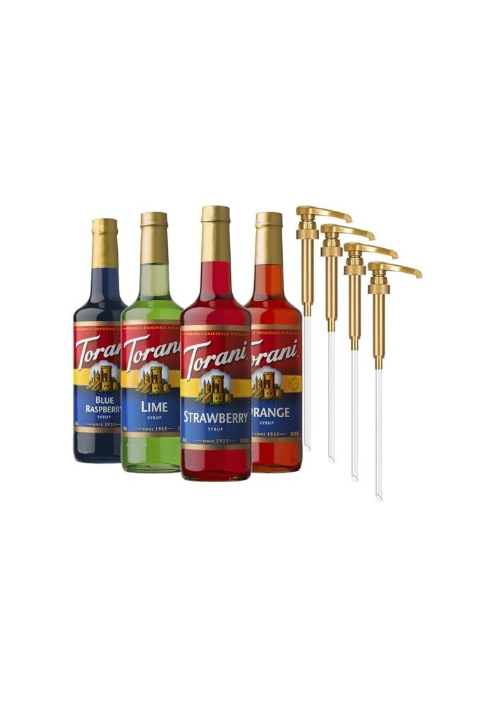 Torani Syrup Variety Pack Soda Flavors 254 Ounces Set of 4 - Image 1