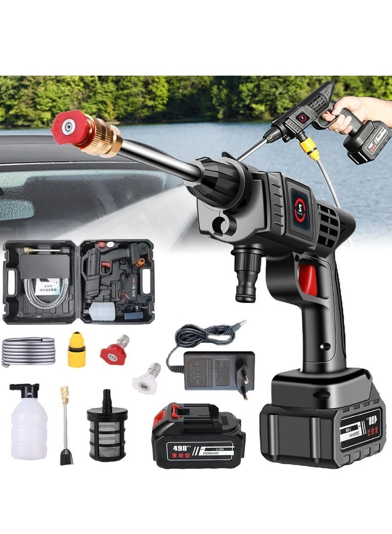Sharpdo Cordless Electric High Pressure Car Washer Water Gun 452PSI 1000mAh Power Car Washer Pressure Pump for Car Washing/Home/Floor - Image 1
