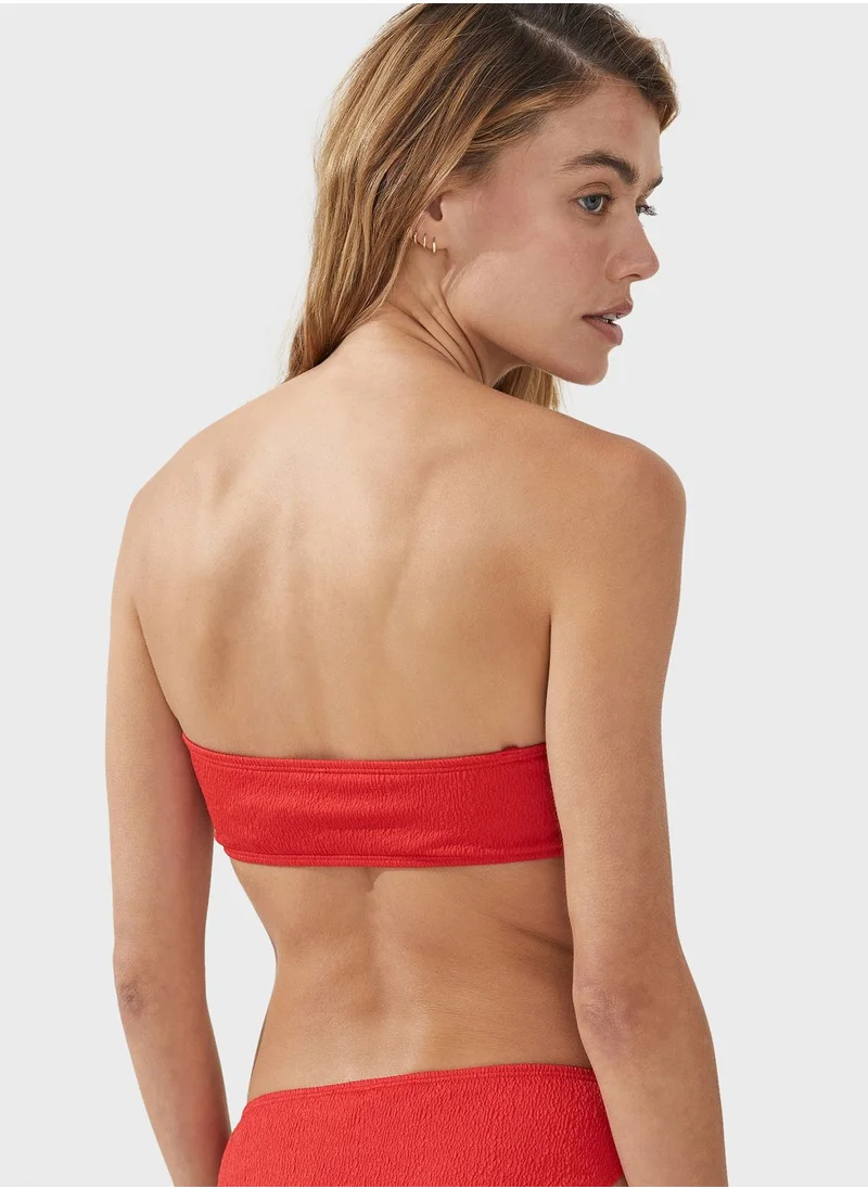 Cotton On Body Strappy Knitted Bikini Top