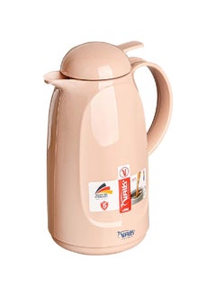 Valk Double Wall Glass Anti-Leakage Wide Mouth Vacuum Flask with Push Cover Light Pink 1 L 04-505  - Image 2