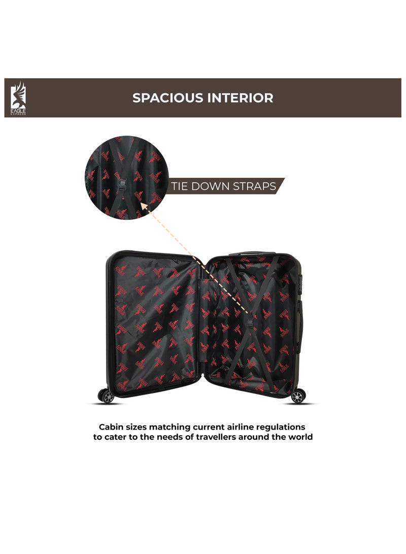 ايجل اكسبريس عربة صلبة RAMBLE ABS مقاس 20 بوصة باللون الرمادي – أمتعة متينة وخفيفة الوزن للسفر، حقيبة سفر بحجم مقصورة الطائرة - Image 5