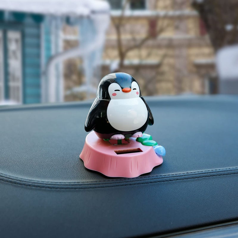 YGMONER Solar Dancing Animal Car Dashboard Decorations Shaking Body (Penguin) - Image 4