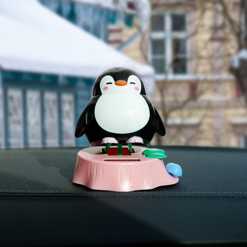 YGMONER Solar Dancing Animal Car Dashboard Decorations Shaking Body (Penguin) - Image 2