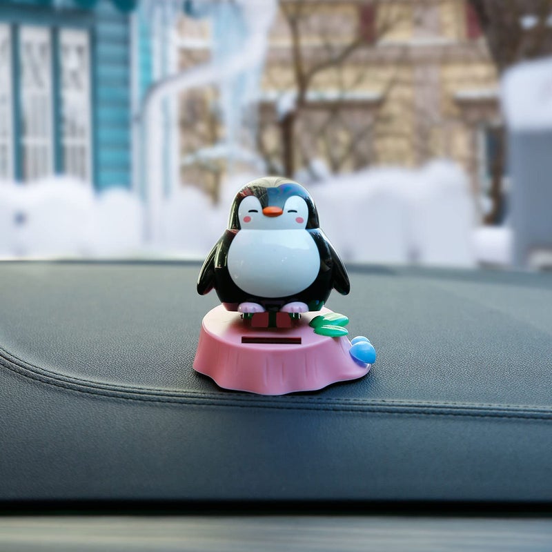 YGMONER Solar Dancing Animal Car Dashboard Decorations Shaking Body (Penguin) - Image 3