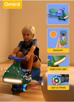 Ominii Luxury 2-in-1 Electric Wiggle Car for Kids – Rechargeable Ride-On with Pedal Power, Bluetooth Music, 360° Spinning, LED Lights & Dual Speed – Perfect Gift for Children Ages 3+  - Image 2