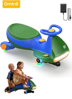 Ominii Luxury 2-in-1 Electric Wiggle Car for Kids – Rechargeable Ride-On with Pedal Power, Bluetooth Music, 360° Spinning, LED Lights & Dual Speed – Perfect Gift for Children Ages 3+  - Image 1