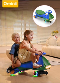 Ominii Luxury 2-in-1 Electric Wiggle Car for Kids – Rechargeable Ride-On with Pedal Power, Bluetooth Music, 360° Spinning, LED Lights & Dual Speed – Perfect Gift for Children Ages 3+  - Image 3