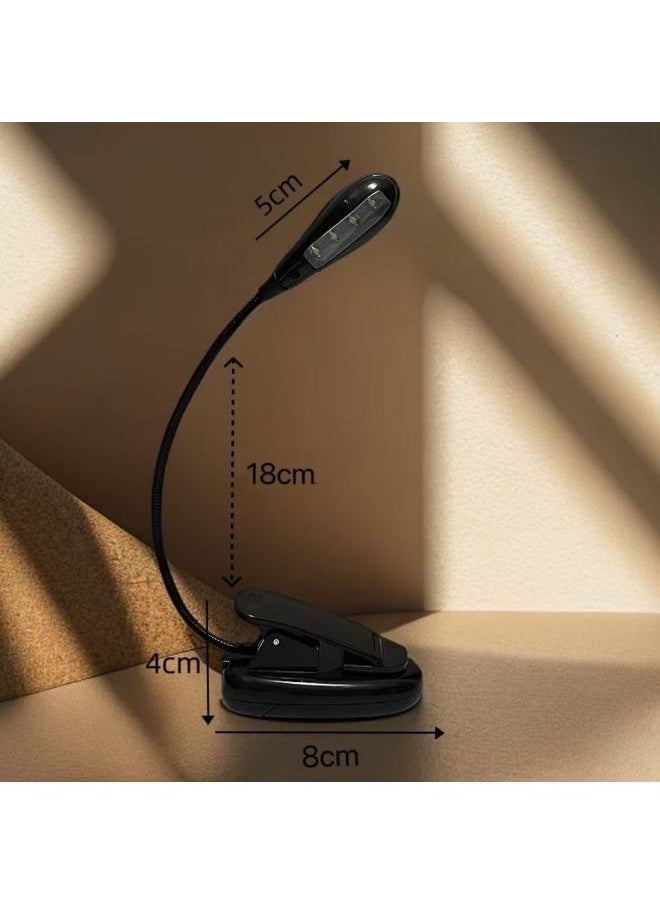 Spectrum Rack Light LED Music Score Light USB Clip-on Spectrum Table Light Guitar Erhu Musical Instrument Double Head Adjustable Piano Light-Light Source Power:0.5W-14W-Light Color:906c Single Pole 2 Lights