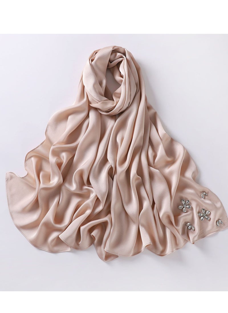 KUYING - Pearl Chiffon Unique Craft Muslim Scarf - Image 1
