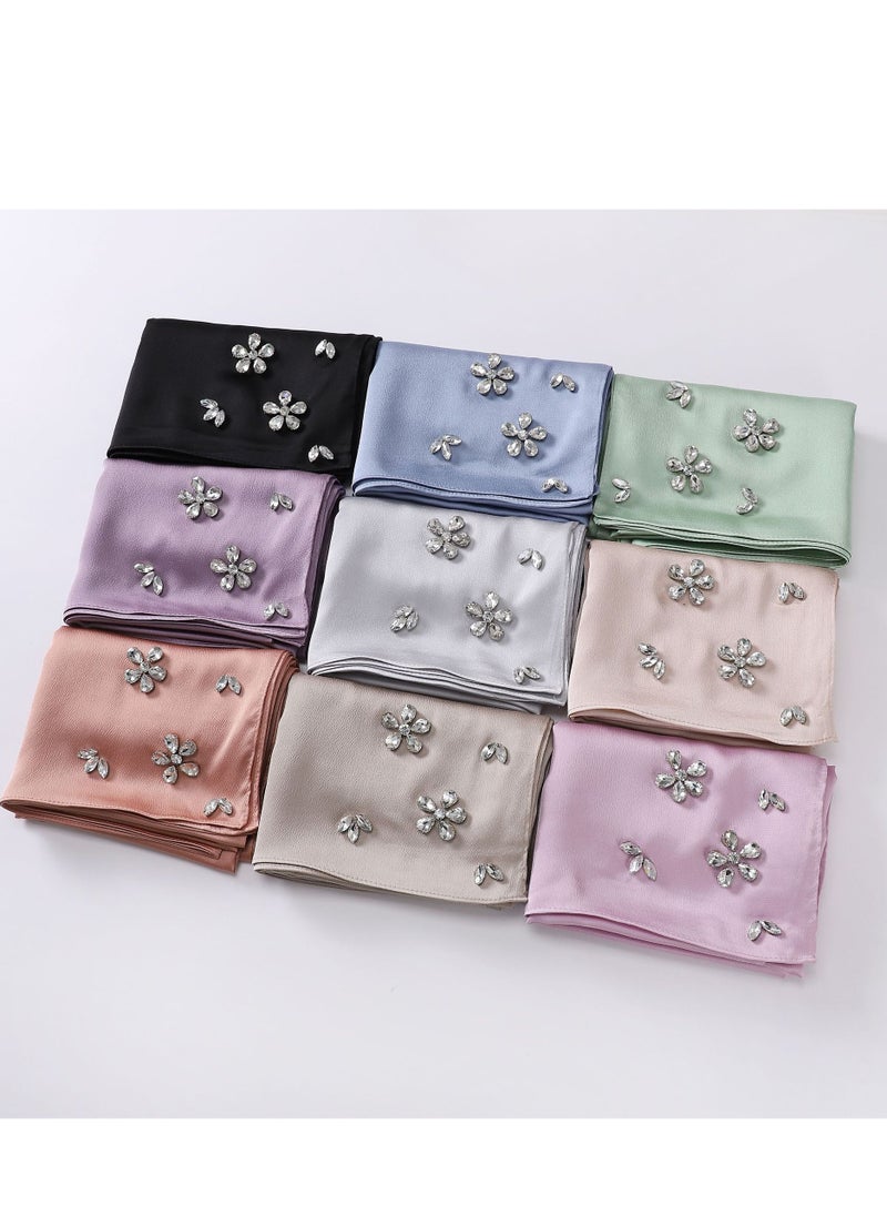 KUYING - Pearl Chiffon Unique Craft Muslim Scarf - Image 1
