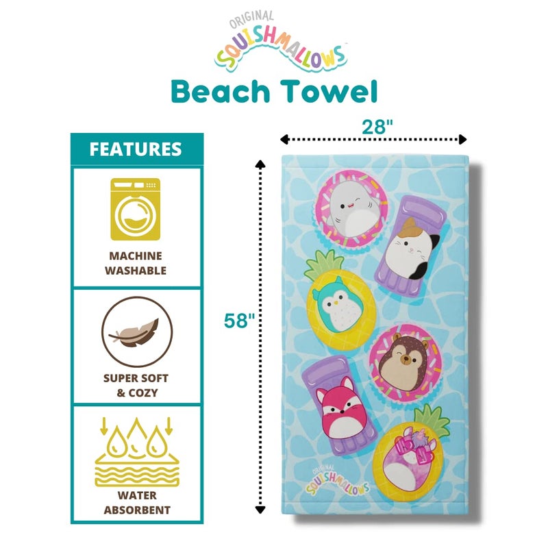 Franco Squishmallows Super Soft Cotton Bath/Pool/Beach Towel, 58 in x 28 in - Image 3