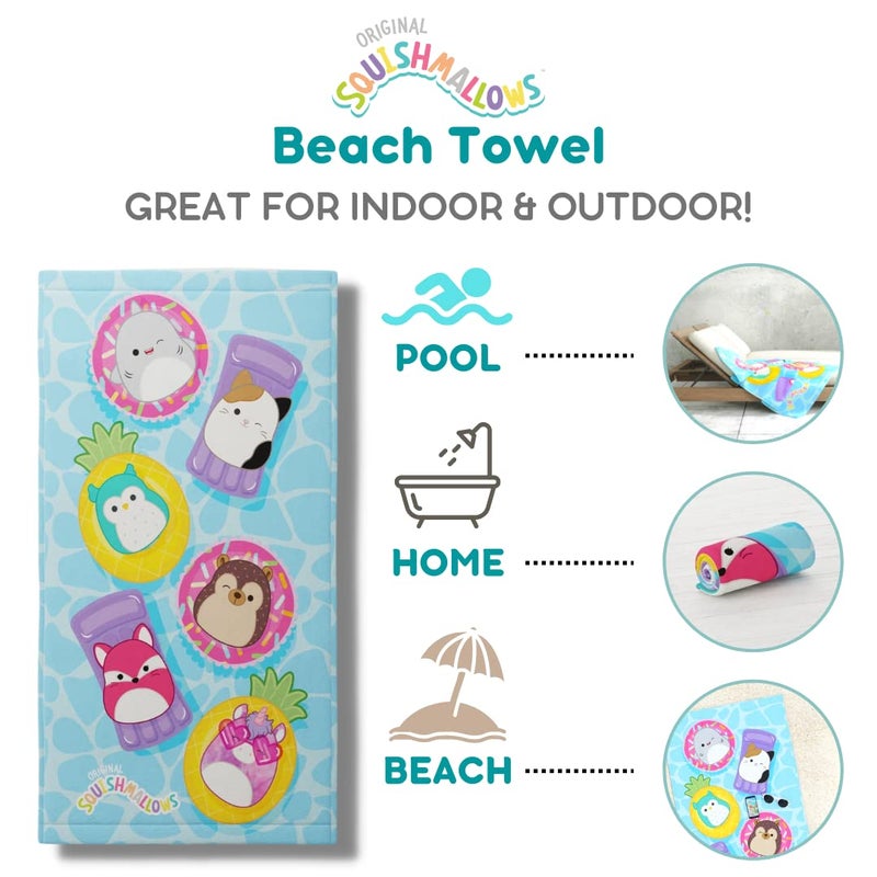 Franco Squishmallows Super Soft Cotton Bath/Pool/Beach Towel, 58 in x 28 in - Image 2