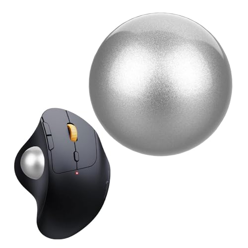 Tedubax Trackball 34mm/1.34 Inches, Replacement Ball for Logitech M575, M570, MX Ergo, ELECOM, Kensington, Perixx, and Other Compatible Trackball Mice, Glossy- Silver - Image 1