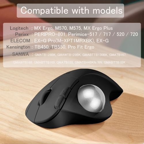 Tedubax Trackball 34mm/1.34 Inches, Replacement Ball for Logitech M575, M570, MX Ergo, ELECOM, Kensington, Perixx, and Other Compatible Trackball Mice, Glossy- Silver - Image 2