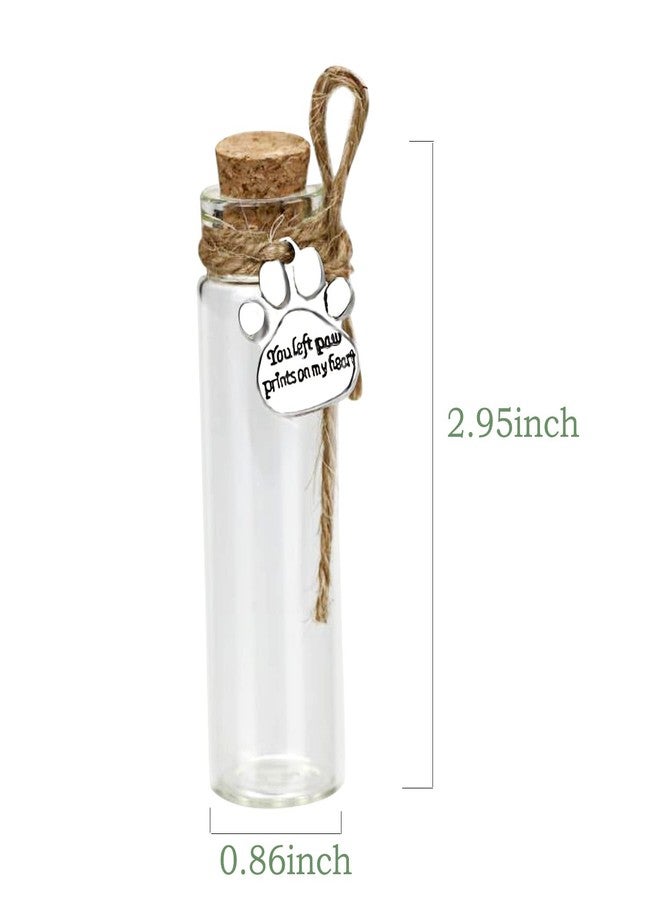 free-space Pet Hair Memorial Bottle,Glass Vial for Ashes Or Hair Dog Or Cat Keepsake Pet Loss Gift (2pcs Bottle) - Image 4