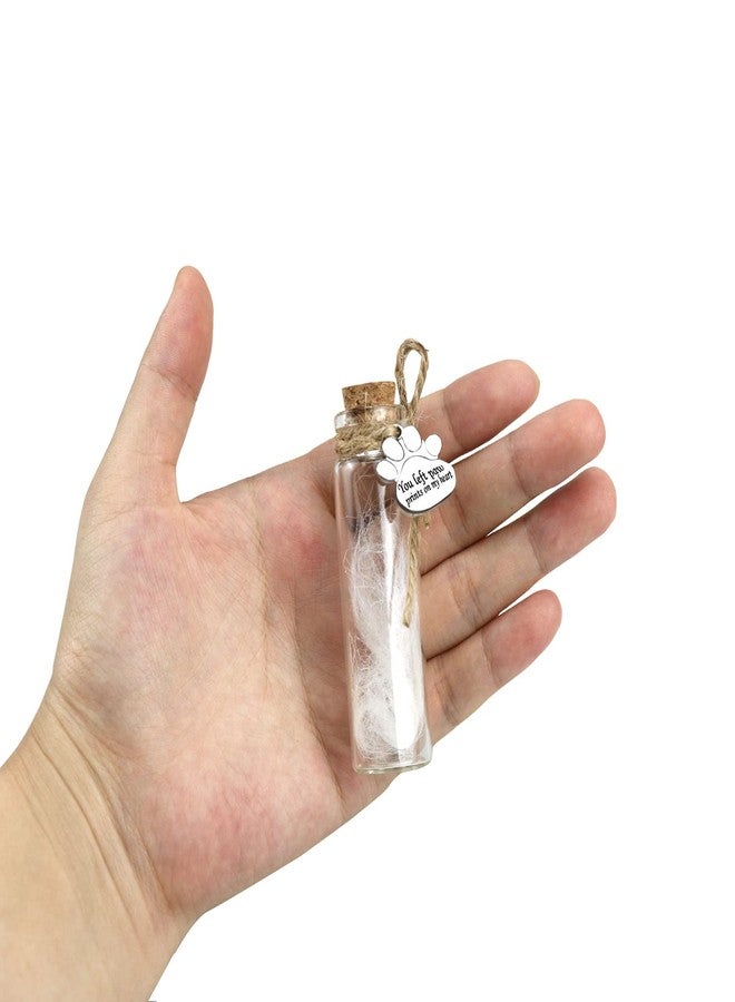 free-space Pet Hair Memorial Bottle,Glass Vial for Ashes Or Hair Dog Or Cat Keepsake Pet Loss Gift (2pcs Bottle) - Image 5