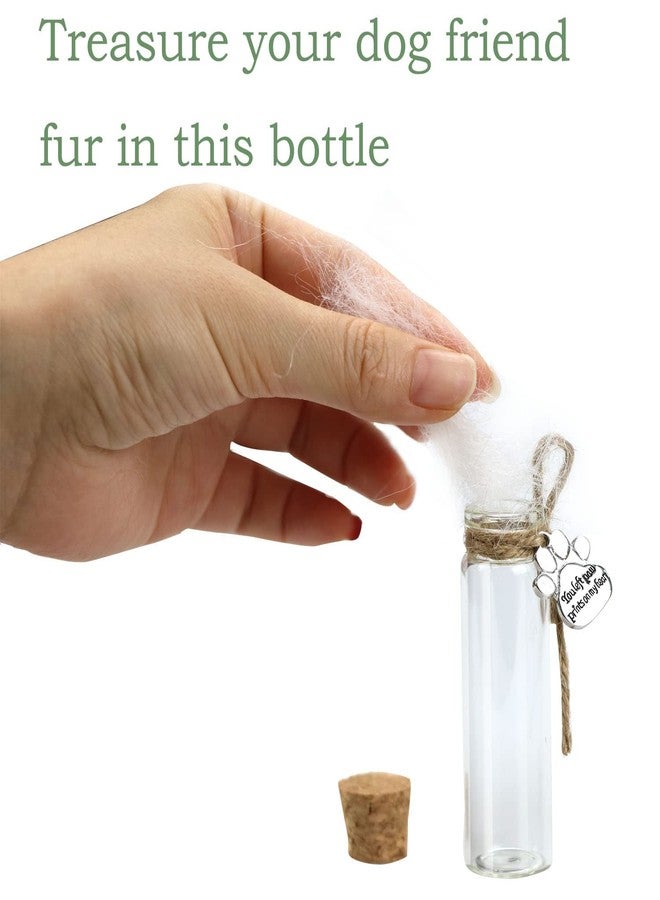 free-space Pet Hair Memorial Bottle,Glass Vial for Ashes Or Hair Dog Or Cat Keepsake Pet Loss Gift (2pcs Bottle) - Image 2