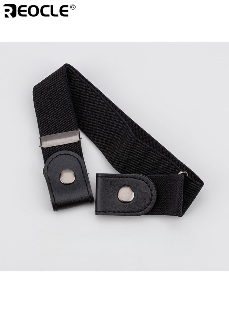 REOCLE 2PCS No-Trace Invisible Elastic Belt Stretchy Comfortable Waistband for Jeans Unisex Design Casual Style Perfect for Casual Attire Casual Attire Accessory Sleek Belt Comfortable Fit - Image 3