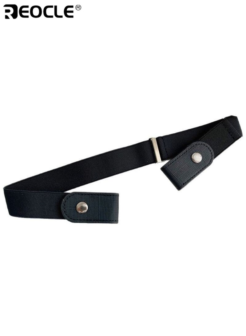 REOCLE 2PCS No-Trace Invisible Elastic Belt Stretchy Comfortable Waistband for Jeans Unisex Design Casual Style Perfect for Casual Attire Casual Attire Accessory Sleek Belt Comfortable Fit - Image 5