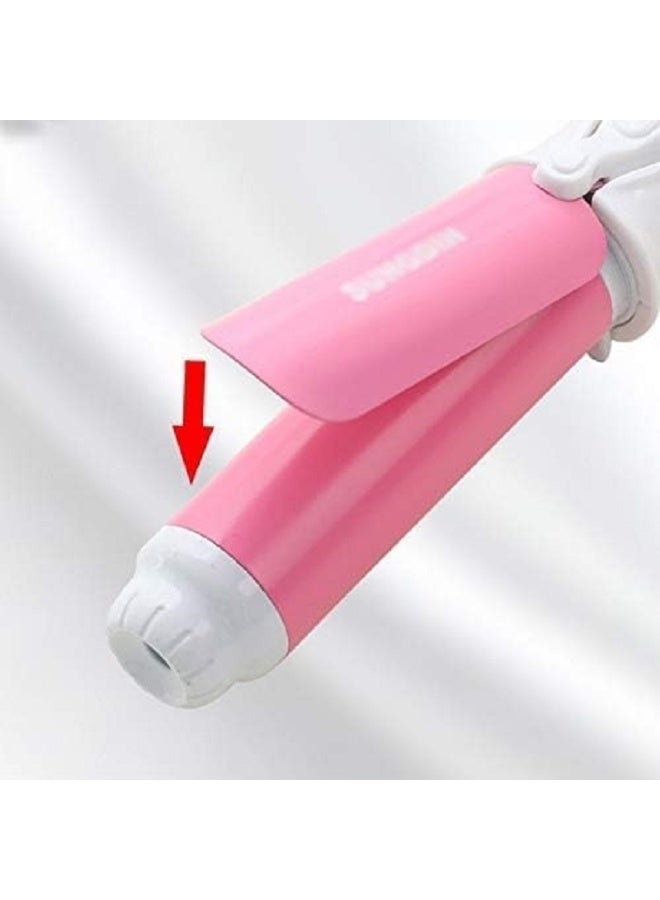 مكواة تجعيد وفرد شعر محمولة من السيراميك – تصميم صغير للسفر مع تسخين فوري ولمسة نهائية براقة للشعر -– تمويج وفرد احترافي بسهولة ( متعدد الالوان ) (بينك) - Image 4