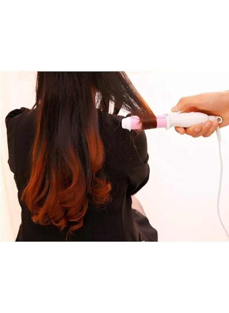 مكواة تجعيد وفرد شعر محمولة من السيراميك – تصميم صغير للسفر مع تسخين فوري ولمسة نهائية براقة للشعر -– تمويج وفرد احترافي بسهولة ( متعدد الالوان ) (بينك) - Image 5