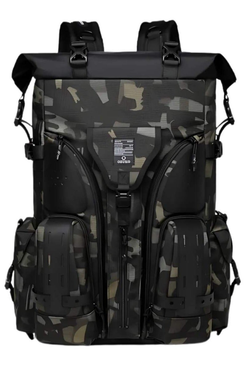 أوزوكو 9631 حقيبة ظهر كبيرة للكمبيوتر المحمول – مقاومة للماء، بتصميم رياضي خارجي، تمويه