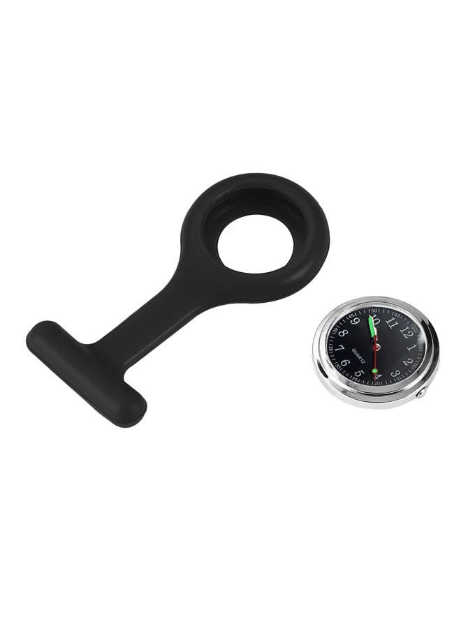 alladaga Set of 3 Nurse Fob Watches, Silicone Doctor Pocket Lapel Clip On Watches Gift (Black Black Black) - Image 3