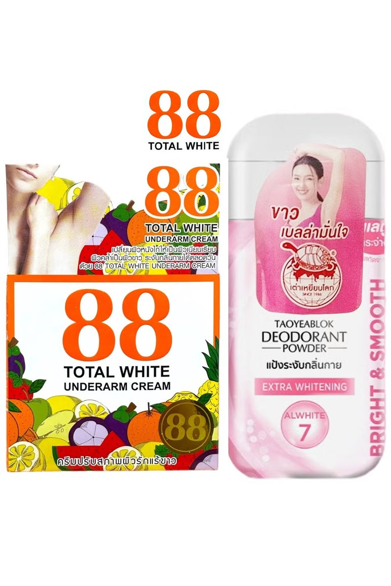 88 Total White Underarm Cream 35gm & Taoyeablok Deodorant Powder 22gm - Image 3