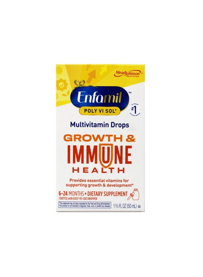 Enfamil Prenatals & Baby Vitamins Poly-Vi-Sol with Iron Multivitamin Supplement Drops for Infants and Toddlers, Fruit, 50 ml - Image 1