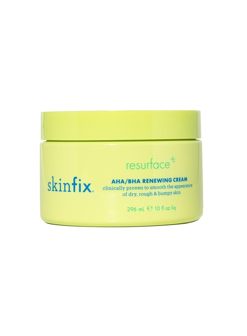 Skinfix Skinfix Resurface+ AHA/BHA Renewing Cream: Exfoliating Body Cream That Visibly Smooths Rough, Bumpy & Crepey Skin While Moisturizing With Shea Butter, Jojoba Oil & Glycerin, 10 Fl Oz  - Image 1