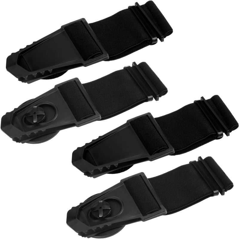 Kingdder 2 Pcs Goggle Straps Black Adjustable Goggle Bungee, Helmet Goggles Quick Release Universal Fit for Ski, Snowboard, MX, Atv Helmets - Image 1