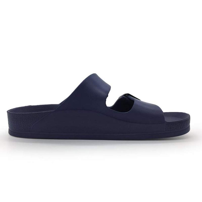 FUNKYMONKEY Men's Comfort Slides Double Buckle Adjustable EVA Flat Sandals (9 M US, Navy/SPK) - Image 2