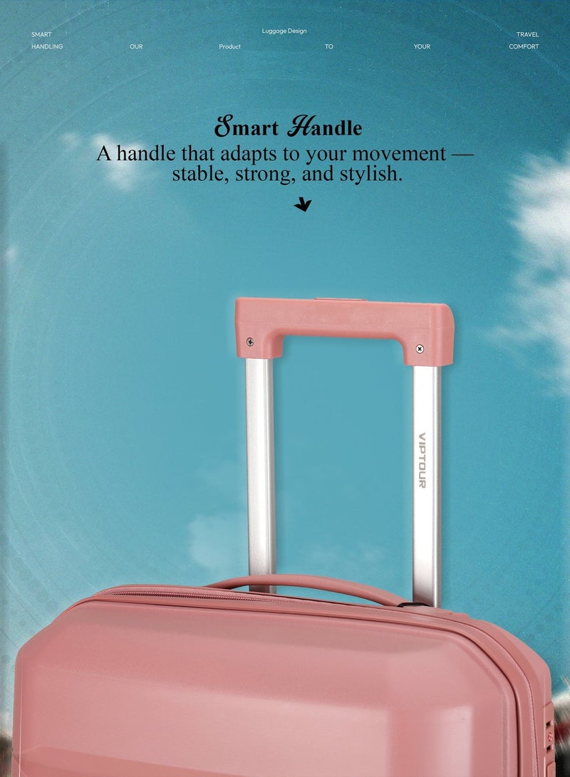 فيبتور حقيبة سفر صلبة من البولي بروبيلين - عجلات دوارة 360 درجة، قفل إدارة أمن النقل (TSA)، مقبض تلسكوبي - Image 3