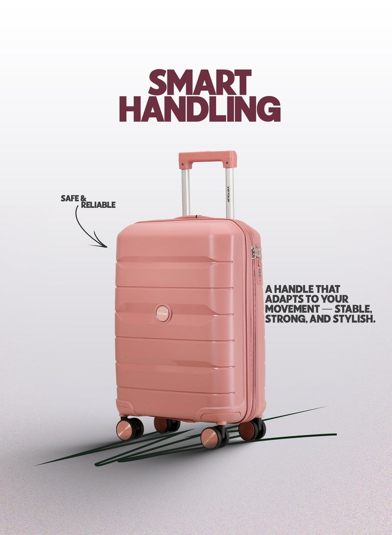 فيبتور حقيبة سفر صلبة من البولي بروبيلين - عجلات دوارة 360 درجة، قفل إدارة أمن النقل (TSA)، مقبض تلسكوبي - Image 2