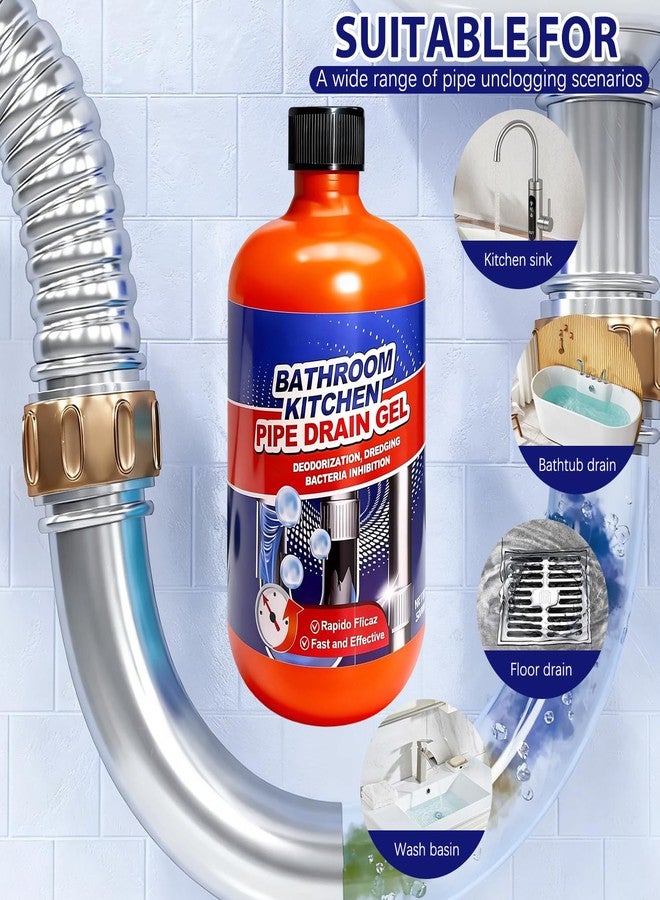 KLIFE Drain Clog Remover, Liquid Plumber Drain Cleaner, Powerful Pipe Opener & Toilet Clog Remover and Cleaner for Shower Pipes, 500ml - Image 3