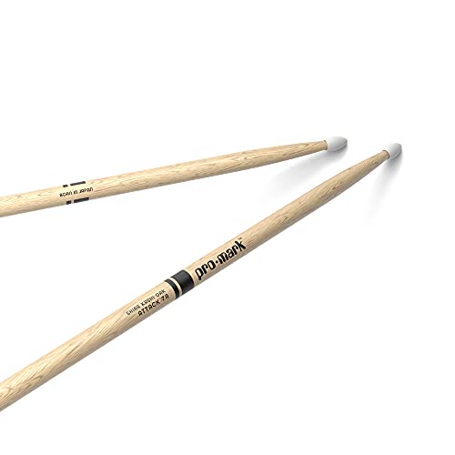 ProMark Drum Sticks Classic Attack 7A Shira Kashi Oak Drumsticks Oval Nylon Tip One Pair - Image 1