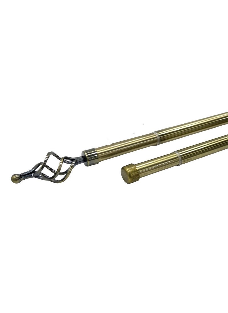 Extendable Double Curtain Rod Anti-Brass 100-200cm 2 Meter
