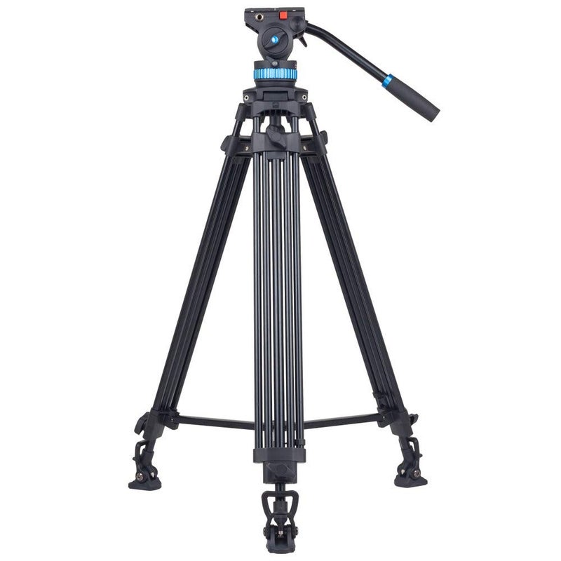SIRUI AM-25S Video Tripod, 74.8" Professional Heavy Duty Tripod with Adjustable Damping Fluid Head for Camcorder, Cameras, DSLR, 360Â° Pan & +90Â°/-75Â° Tilt, Quick Release Plate, Max Load 22.0lb - Image 4