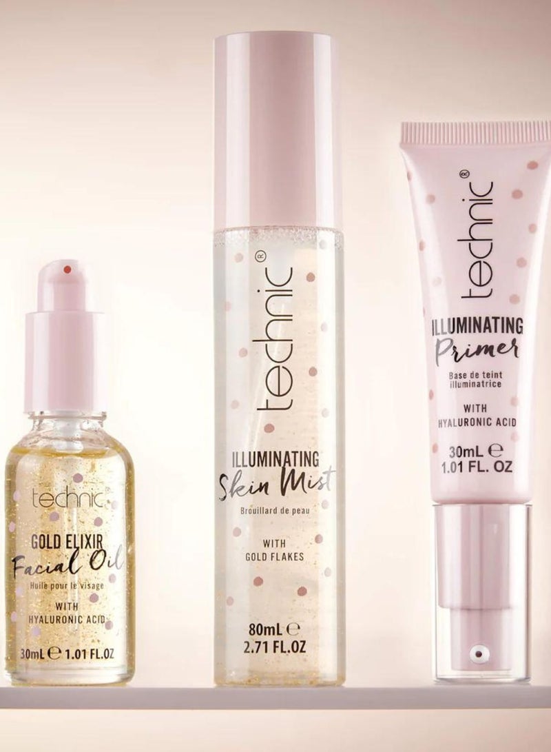 Technic بخاخ تثبيت البشرة المتلألئة برقائق الذهب - Image 2