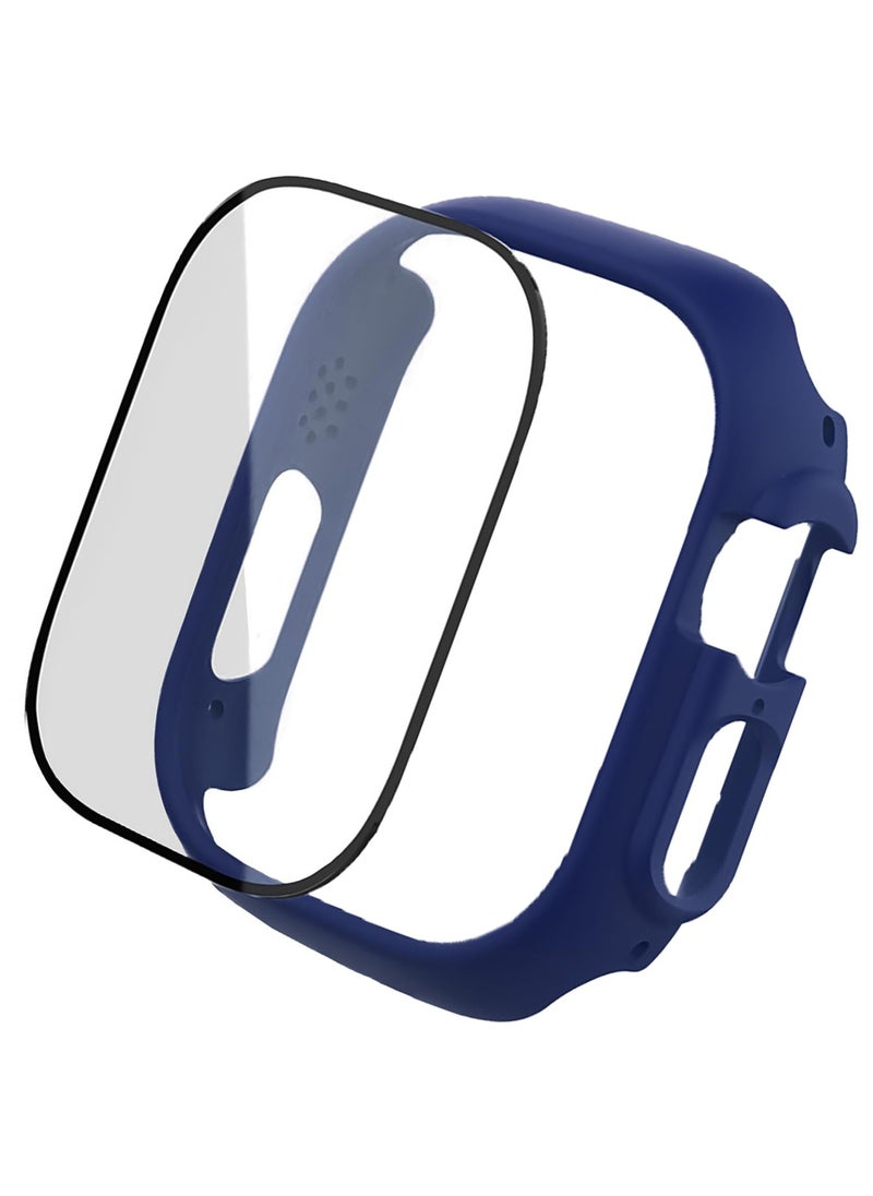 Generic - Band with Case For Apple Watch Ultra/Ultra 2 49mm,Adjustable Silicone Sport Wristband Replacement, Strap With Cover Built-in Glass Screen Protector for iWatch Ultra 49 mm - Image 1