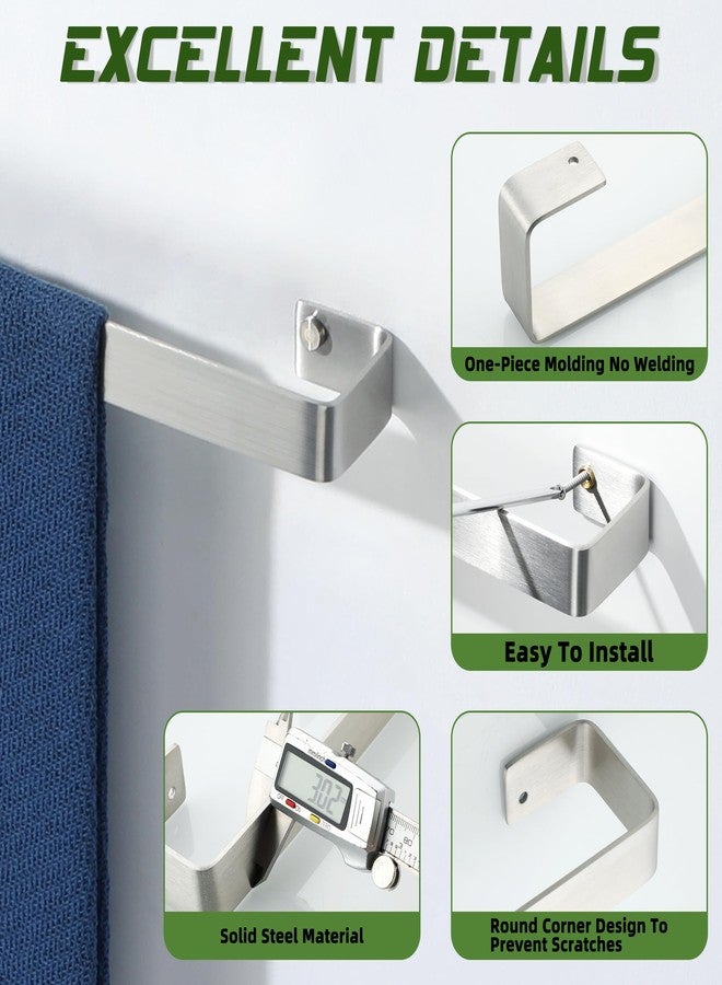 Alise Hand Towel Holder Towel Bar for Bathroom Wall Mount,SUS304 Stainless Steel Towel Rack for Bathroom and Lavatory,Kitchen,8'' Bath Towel Hanger Towel Rail,Brushed Nickel - Image 4