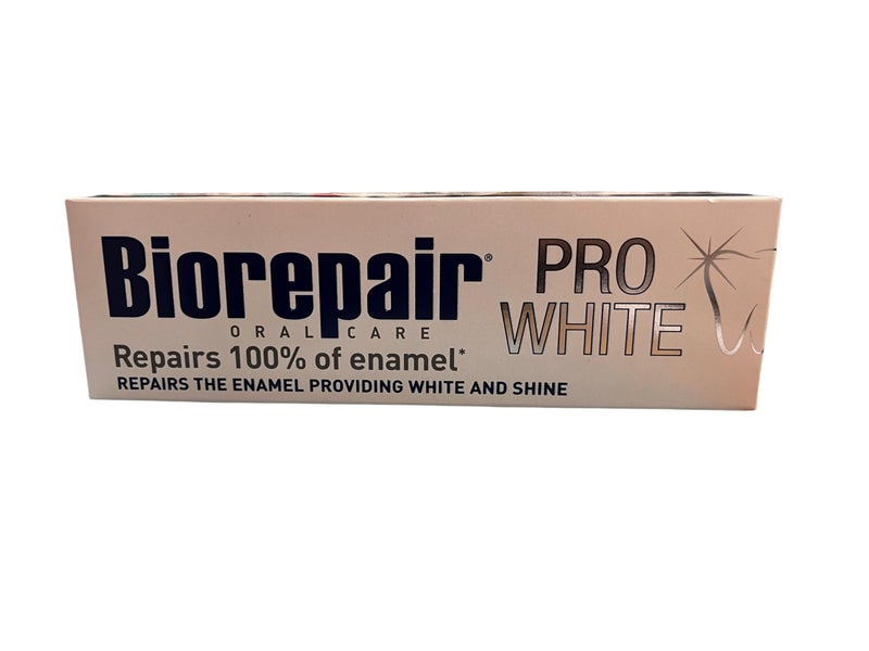 Biorepair Pro White Whitening Toothpaste with microRepair 25 Fluid Ounce 75ml Tube Italian Import