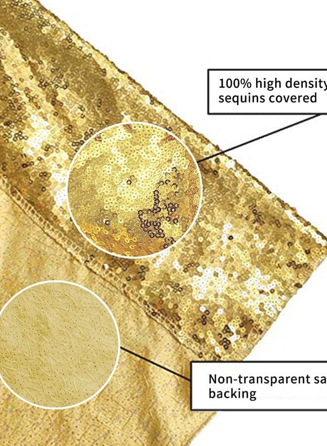 Poise3EHome 8Ft x 10Ft Gold Sequin Backdrop, Glitter Thick Satin Sequin Background Drapes,Sequence Xmas Thanksgiving Backdrop for Wedding Party Holiday Festival Decor - Image 5