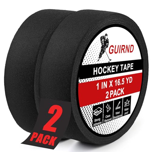 Guirnd Hockey Tape, 2 Roll Strong Adhesive Goon Tape, Multipurpose Cloth Tape 1 Inch x 49.5 FT Each Roll, Hockey Stick Tape for Sports, Handles, Pullup Bars, Bats, Rackets, Tools - Image 1