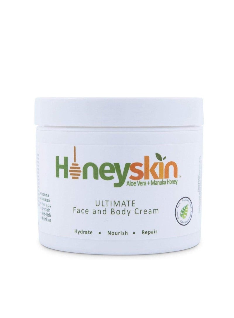 Honeyskin Organics Aloe Vera, Manuka Honey Face and Body Cream - Image 1