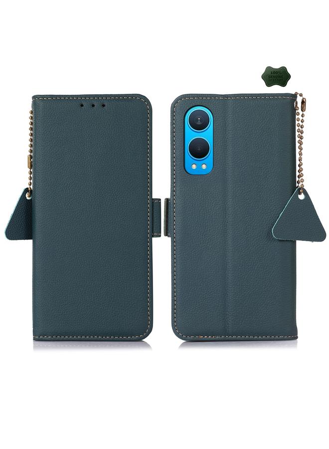 اس-توب جراب لهاتف OnePlus CE4 Lite بمغناطيس جانبي من الجلد الأصلي بتقنية RFID TJ - Image 1