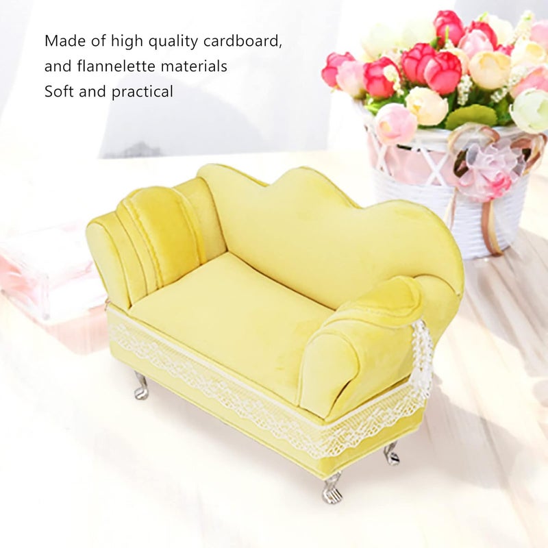 woobles Dollhouse Furniture Jewelry Box, Openable Sofa Jewelry Box 1/6 Sofa Cushions for Dollhouse Living Room Miniature Dollhouse Accessories Dolls House Furniture Couch (Loveseat Sofa(7.1 X 5.1 X 2.8in))-Loveseat Sofa(7.1 X 5.1 X 2.8in) - Image 4