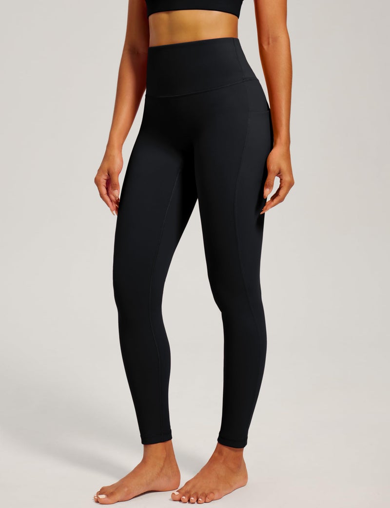 IUGA Hidden Scrunch Butt Lifting Leggings for Women Compression Gym Leggings with Pockets Booty Workout Yoga Pants Tummy Control Black - Image 2